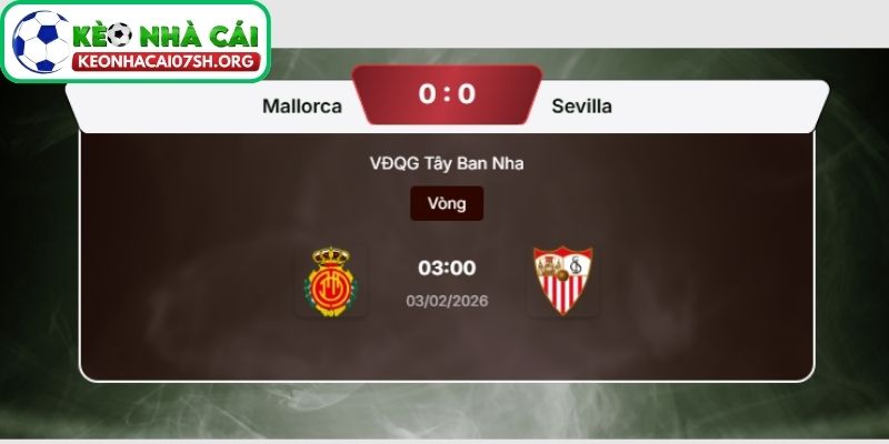 Kèo Nhà Cái Sh dự đoán tỷ số trận Mallorca vs Sevilla